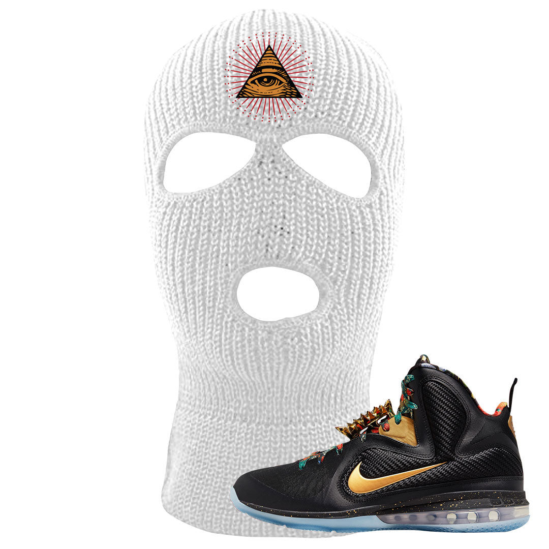 Throne Watch Bron 9s Ski Mask | All Seeing Eye, White