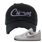 Toasty Low 1s Distressed Dad Hat | Chiraq, Black