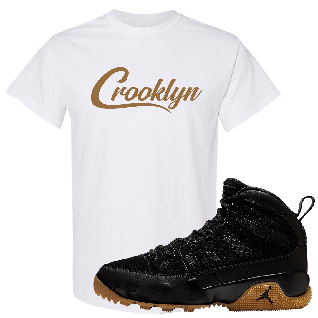 NRG Black Gum Boot 9s T Shirt | Crooklyn, White