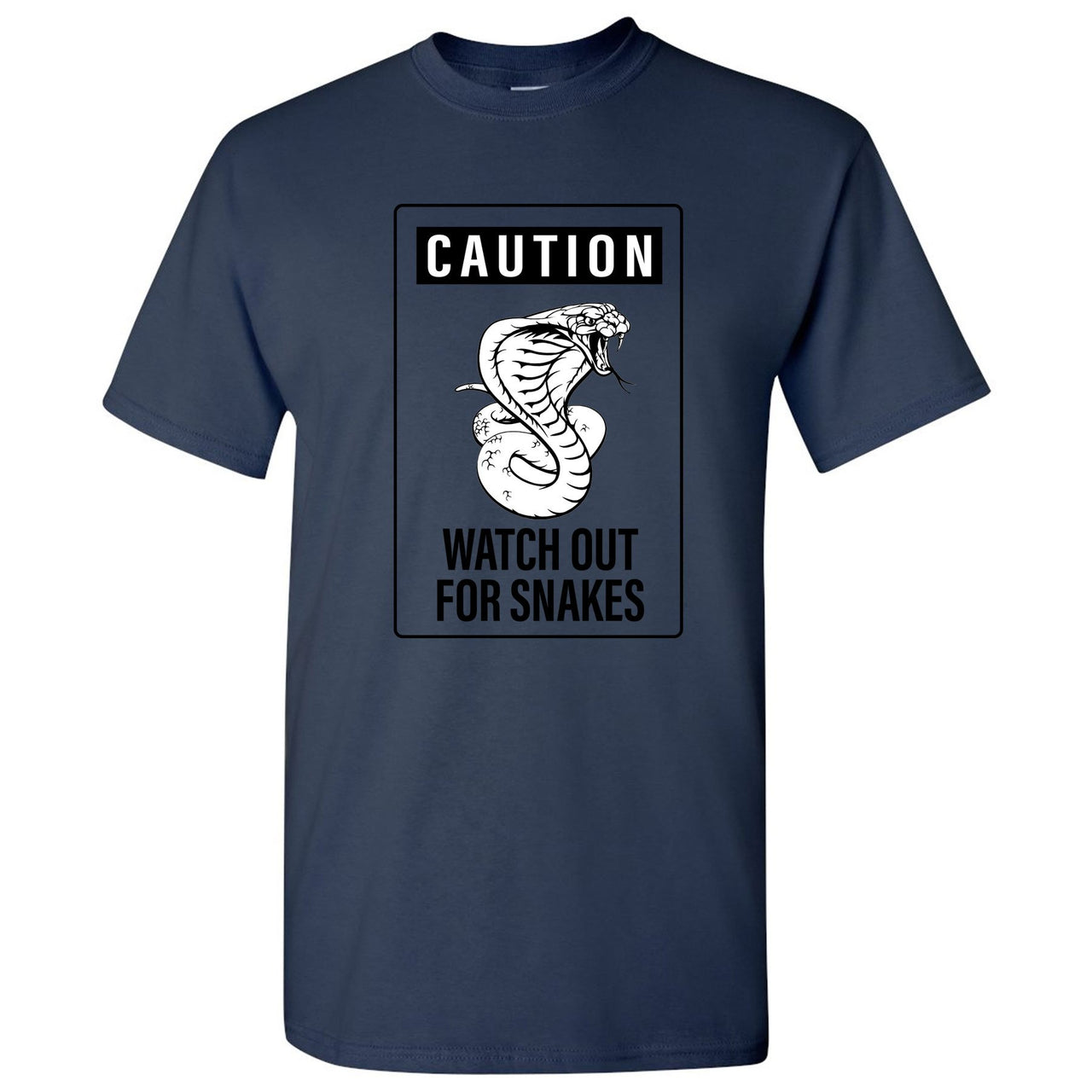 Snakeskin Low Blue 11s T Shirt | Caution of Snake, Navy Blue