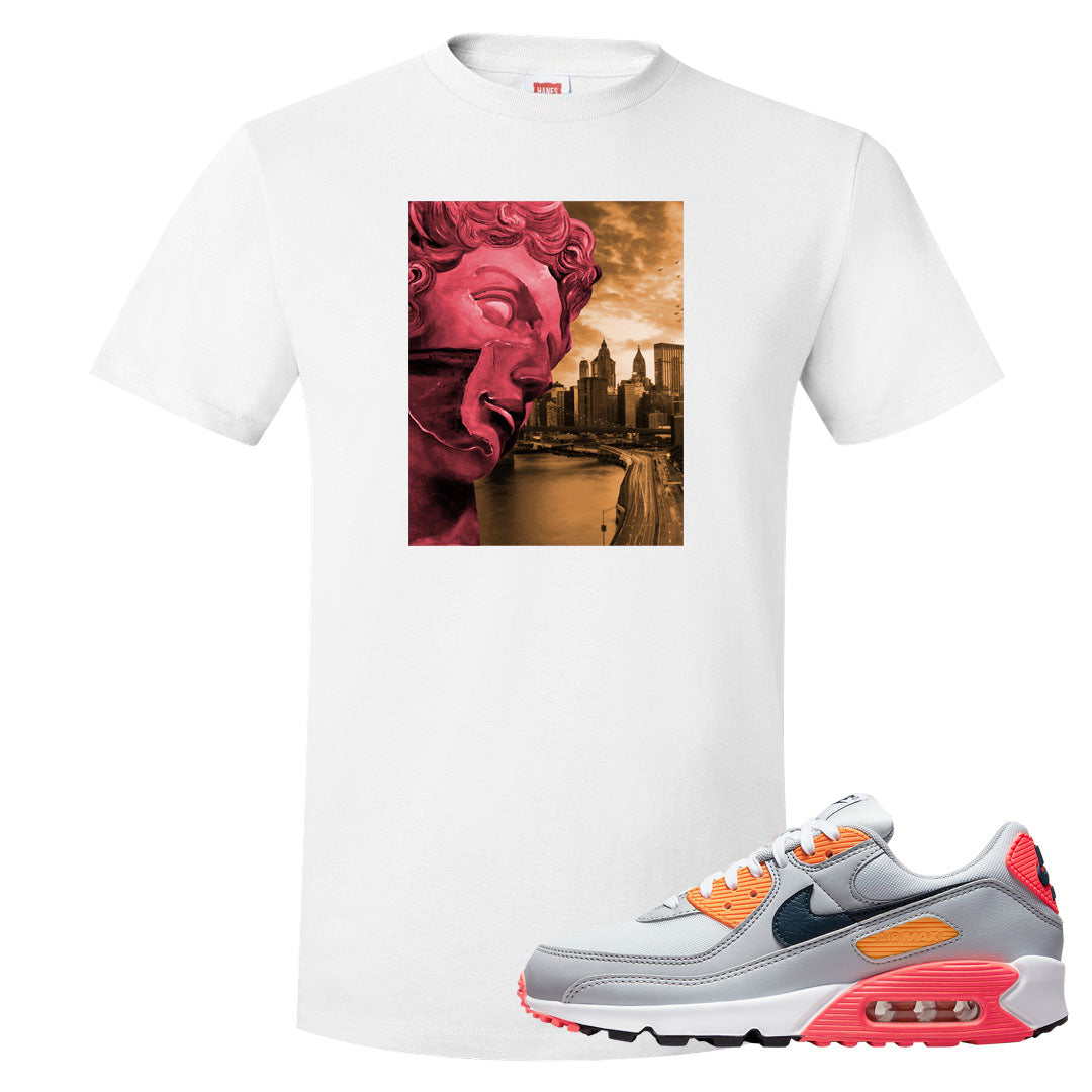 Sunset 90s T Shirt | Miguel, White