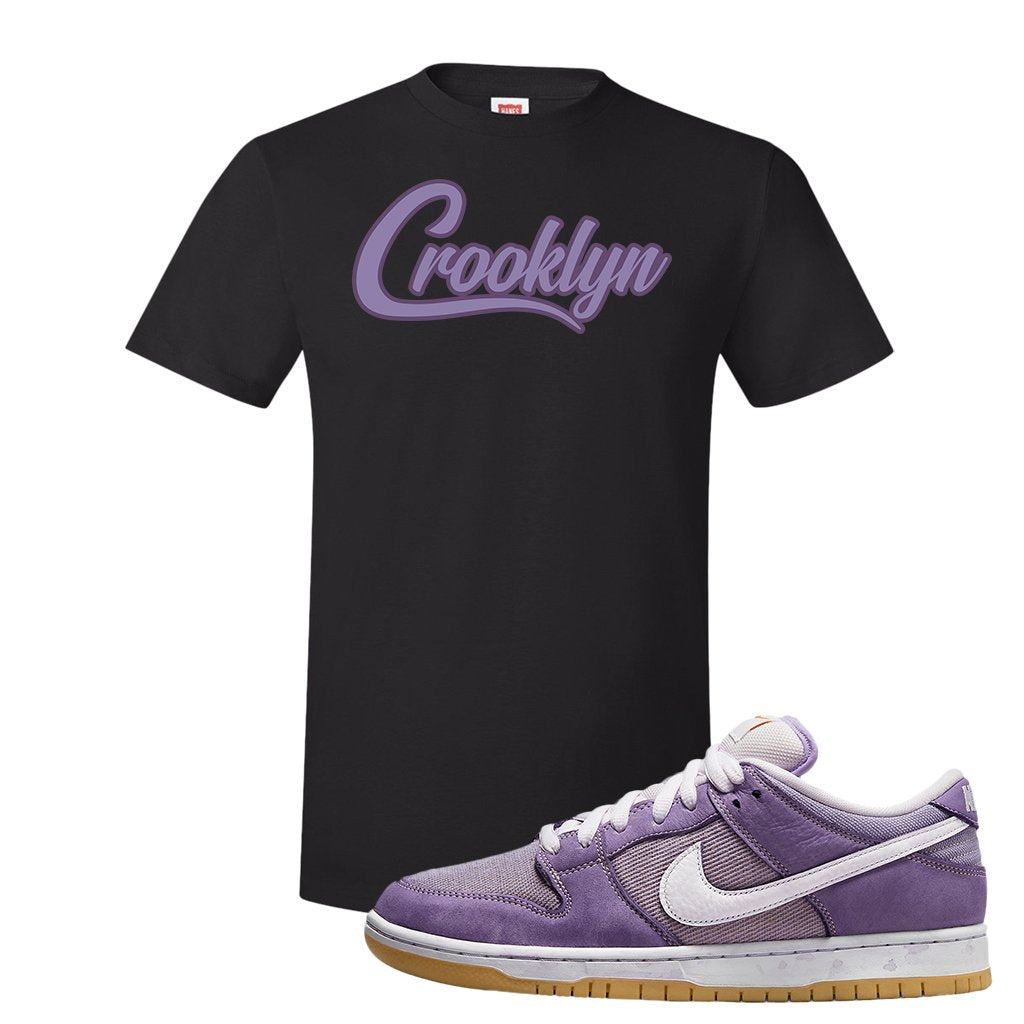 Unbleached Purple Lows T Shirt | Crooklyn, Black
