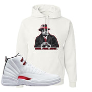 Twist White Red 12s Hoodie | Capone Illustration, White