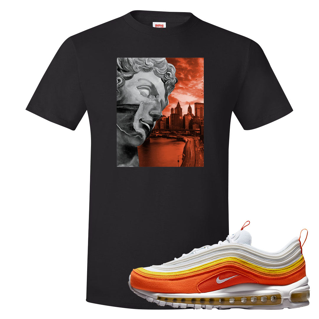 Club Orange Yellow 97s T Shirt | Miguel, Black