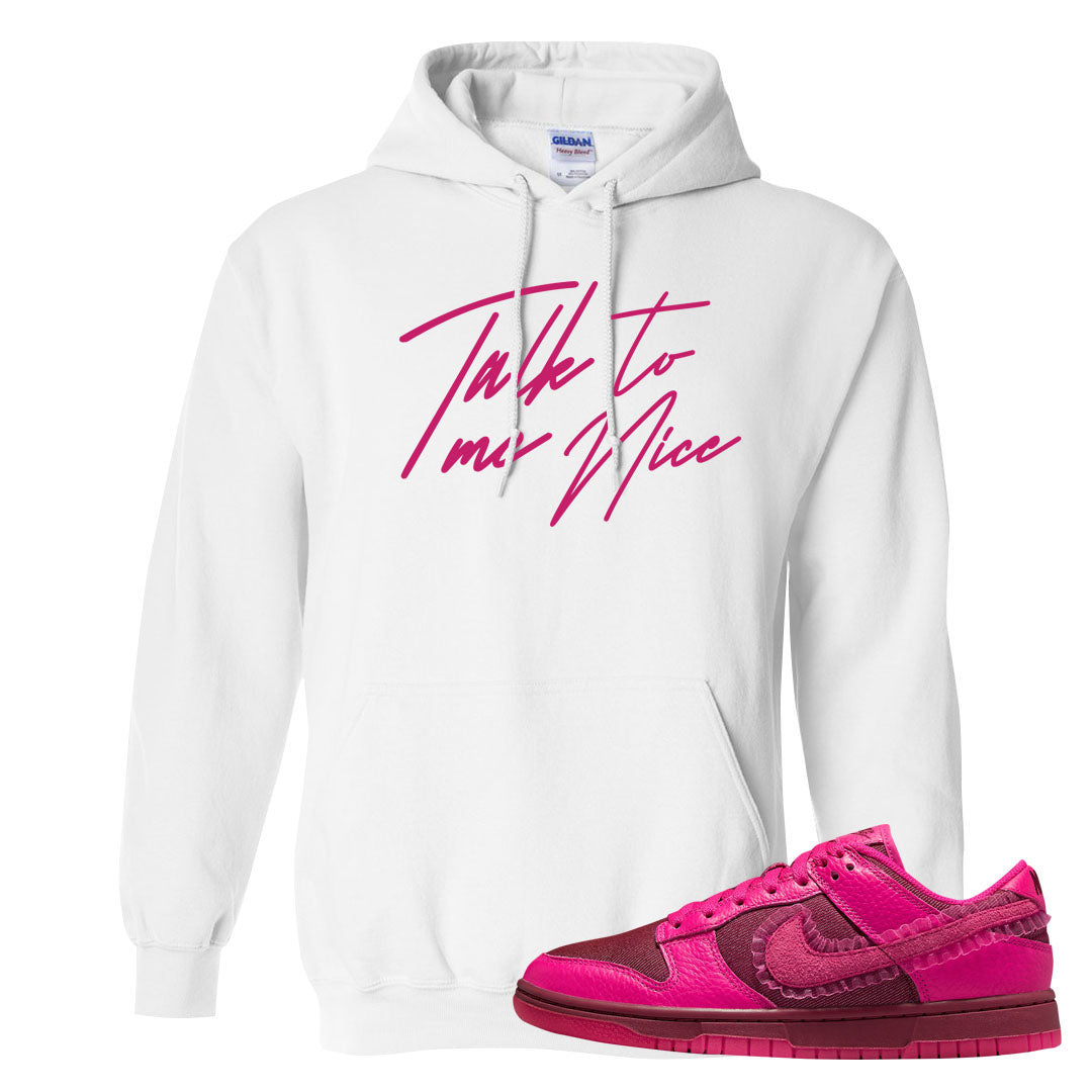 2022 Valentine's Day Low Dunks Hoodie | Talk To Me Nice, White