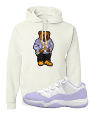 Pure Violet Low 11s Hoodie | Sweater Bear, White