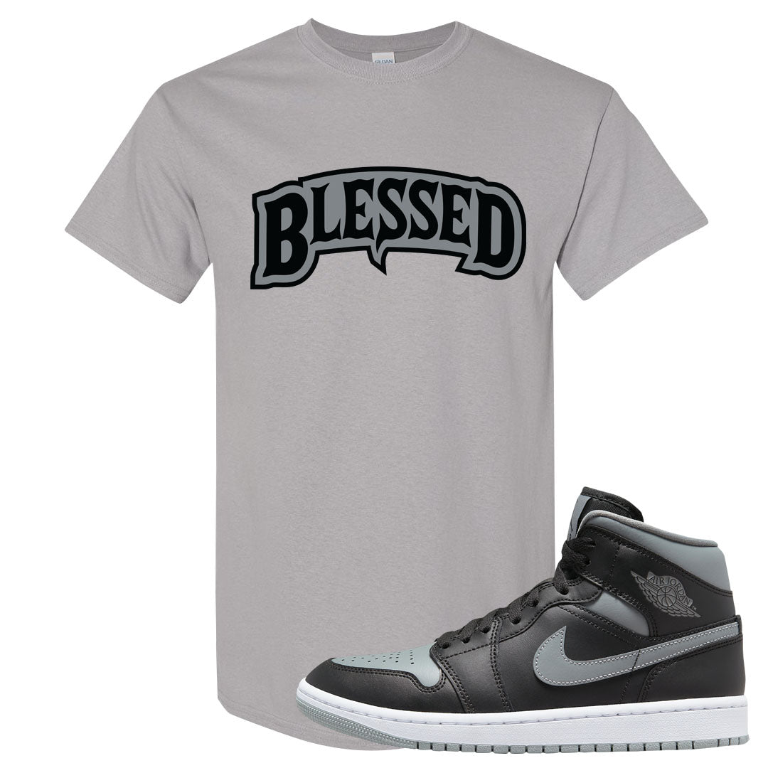 Alternate Shadow Mid 1s T Shirt | Blessed Arch, Gravel