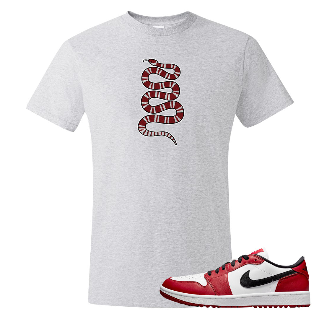 Chicago Golf Low 1s T Shirt | Coiled Snake, Ash