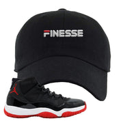 Jordan 11 Bred Finesse Black Sneaker Hook Up Dad Hat