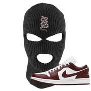 Air Jordan 1 Low Team Red Ski Mask | Coiled Snake, Black