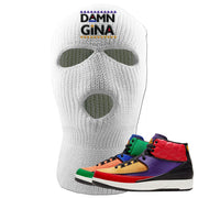 WMNS Multicolor Sneaker White Ski Mask | Winter Mask to match Nike 2 WMNS Multicolor Shoes | Damn Gina