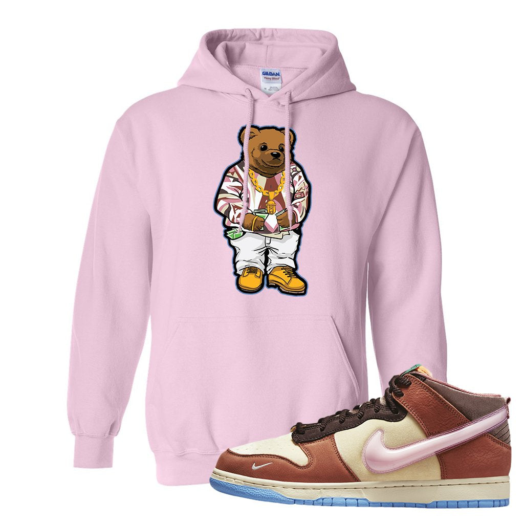Chocolate Milk Mid Dunks Hoodie | Sweater Bear, Light Pink