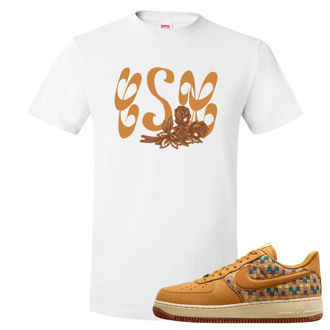 Woven Cork Low AF 1s T Shirt | Certified Sneakerhead, White