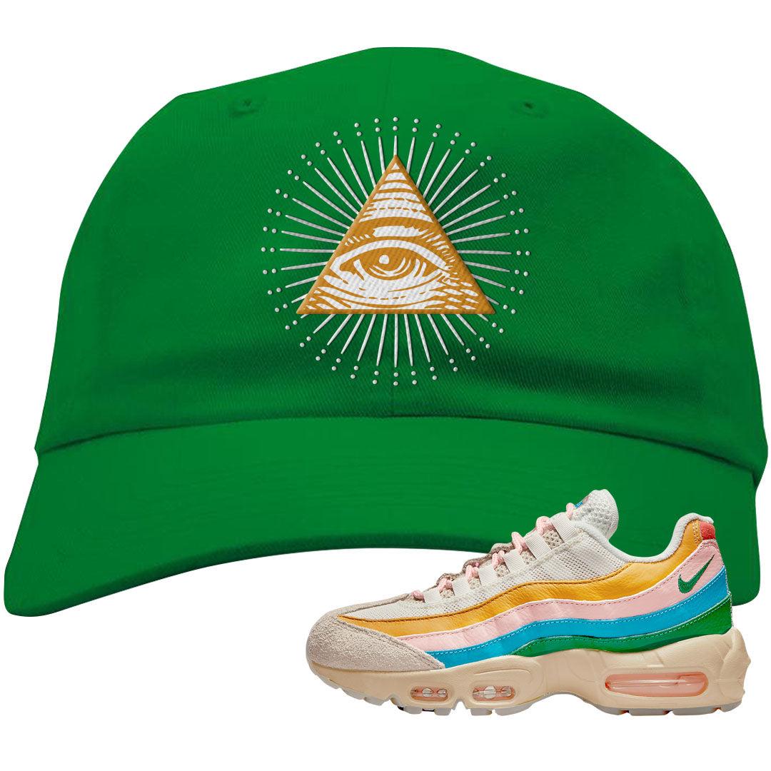 Rise Unity Sail 95s Dad Hat | All Seeing Eye, Kelly Green