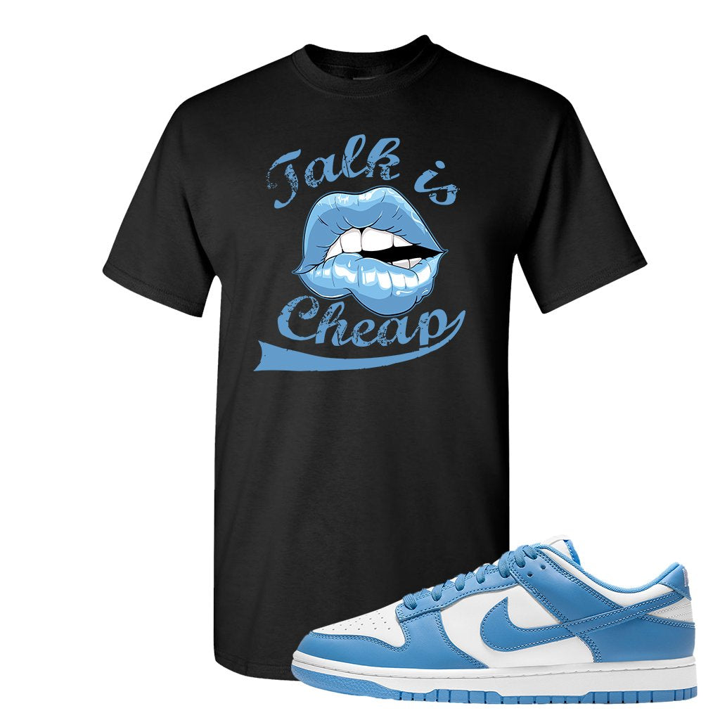 SB Dunk Low University Blue T Shirt | Talk Is Cheap, Black