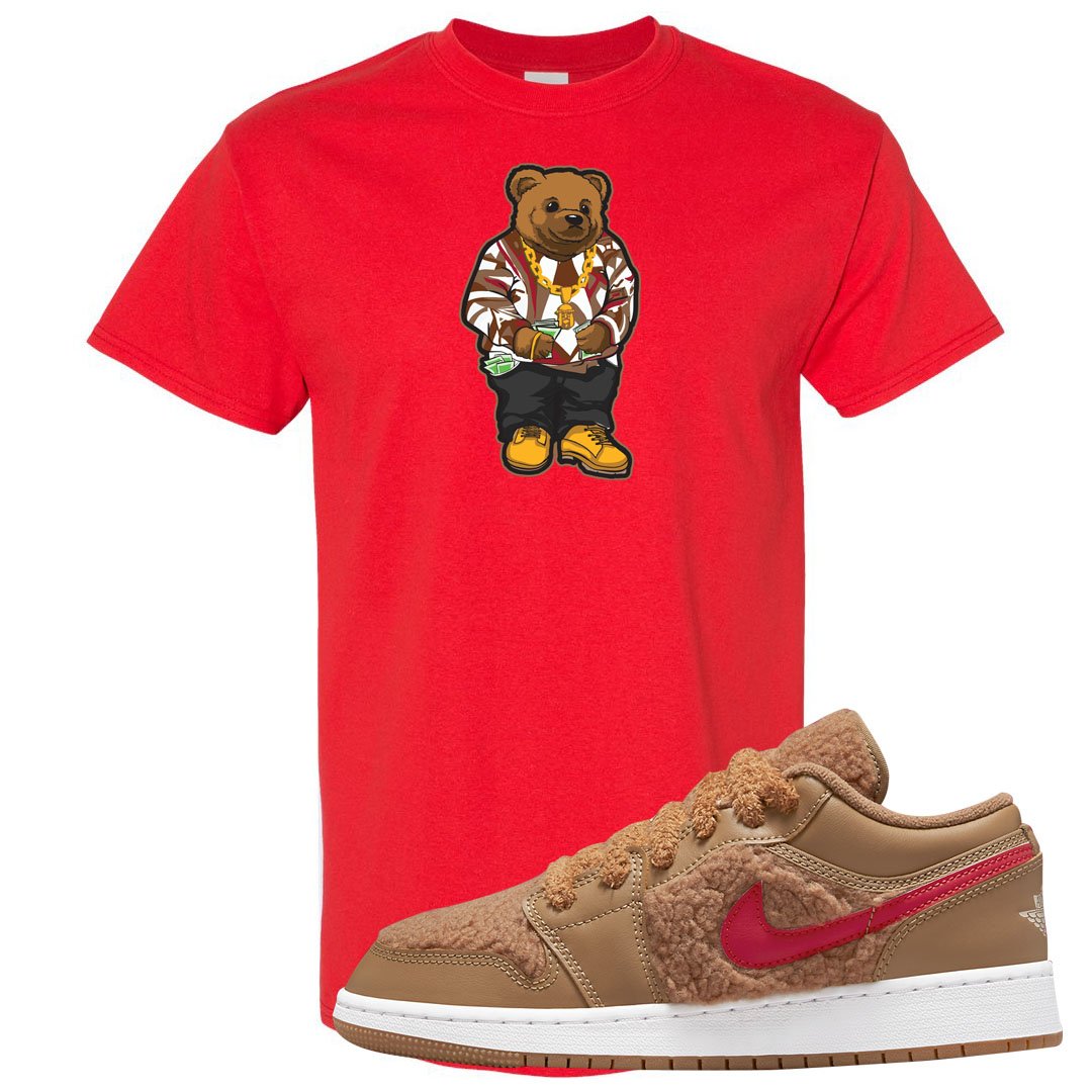 Teddy Bear Low 1s T Shirt | Sweater Bear, Red