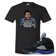 Racer Blue 5s T Shirt | Escobar Illustration, Black