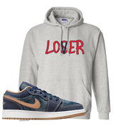 Denim Gum Bottom Low 1s Hoodie | Lover, Ash