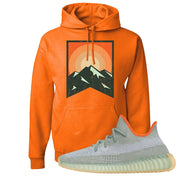 Yeezy 350 V2 Desert Sage Sneaker Pullover Hoodie | Yellow Stone Park | Safety Orange