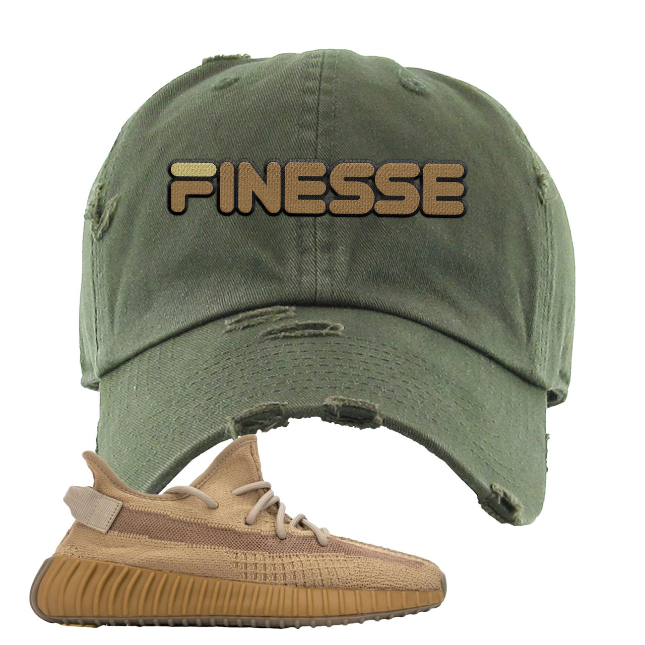 Earth v2 350s Distressed Dad Hat | Finesse, Olive