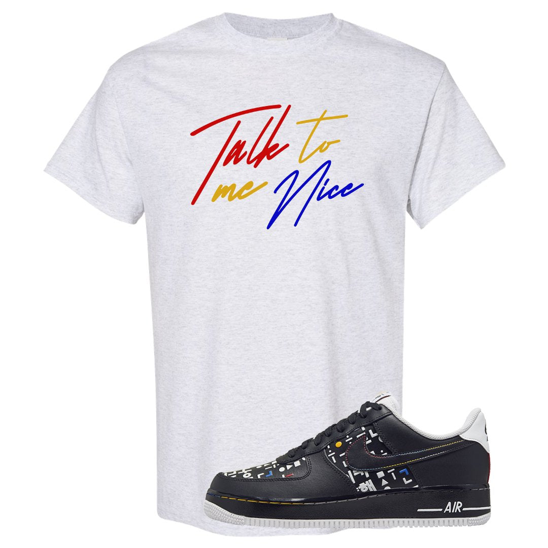 Hangul Day Low AF 1s T Shirt | Talk To Me Nice, Ash