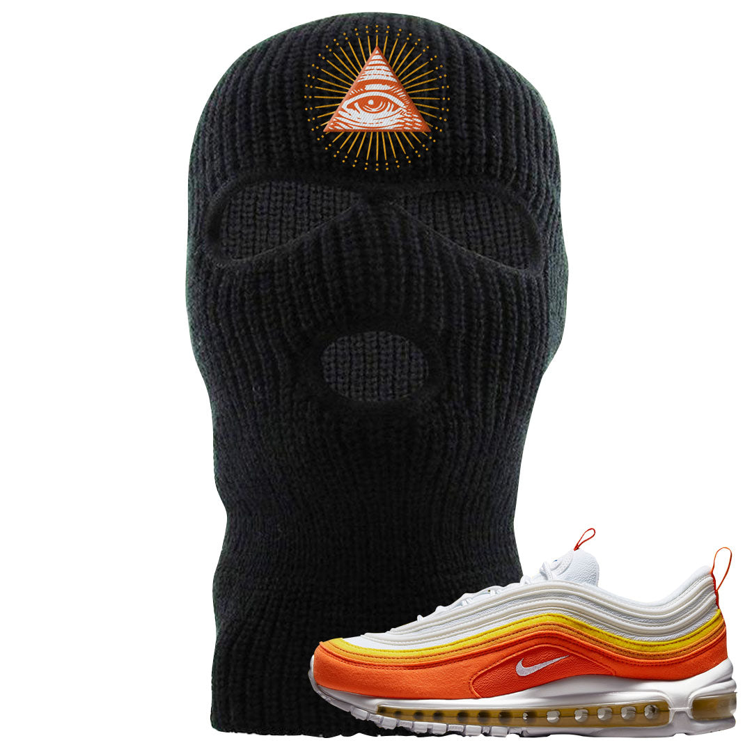 Club Orange Yellow 97s Ski Mask | All Seeing Eye, Black