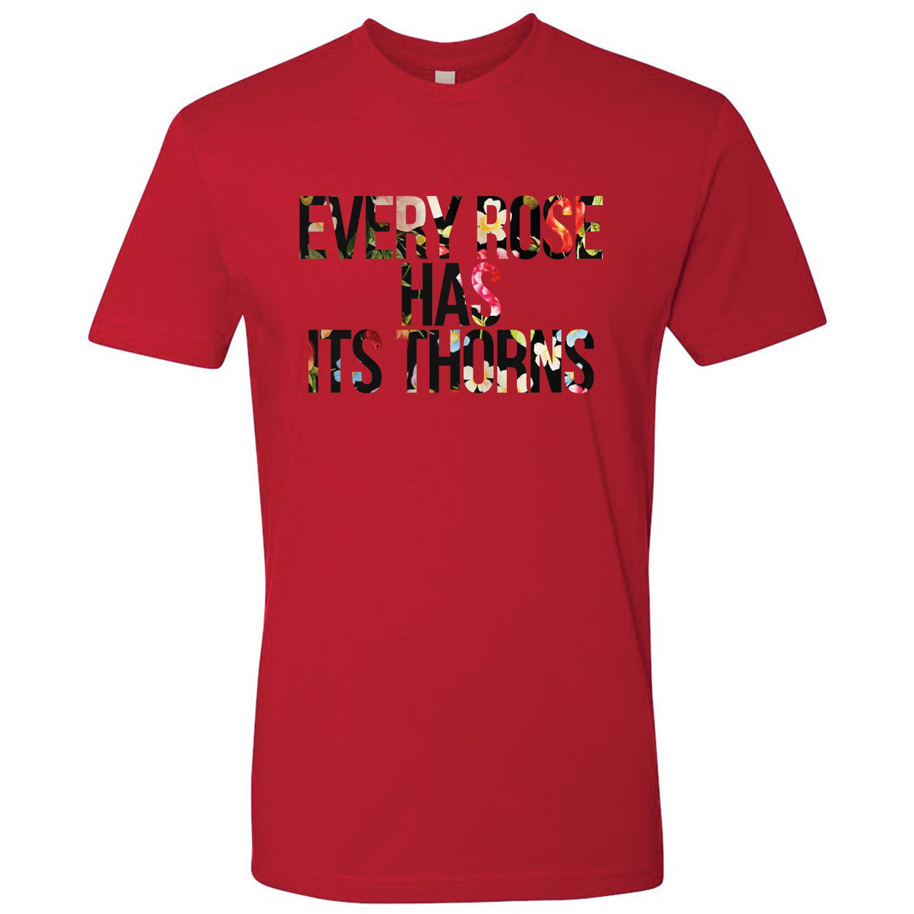 Floral One Foams T Shirt | Every Rose Has Its Thorns, Red