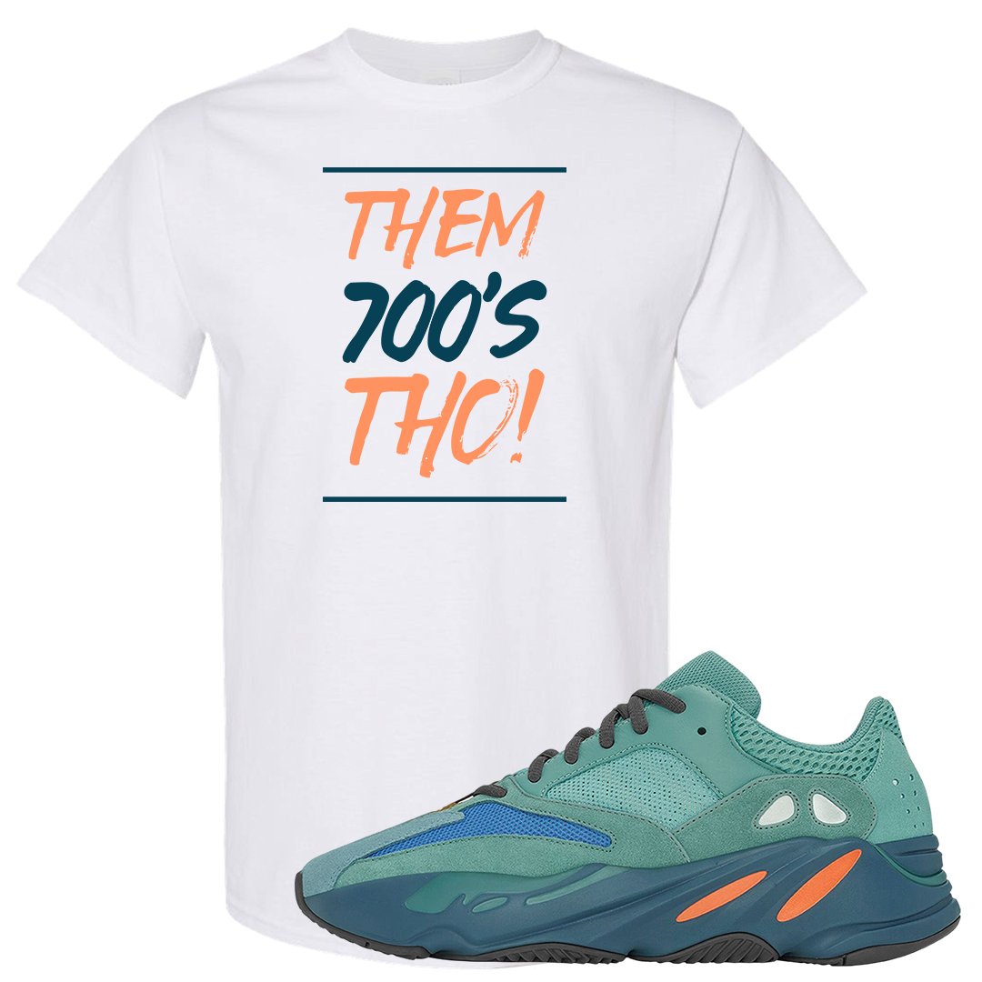 Faded Azure 700s T Shirt | Them 700's Tho, White