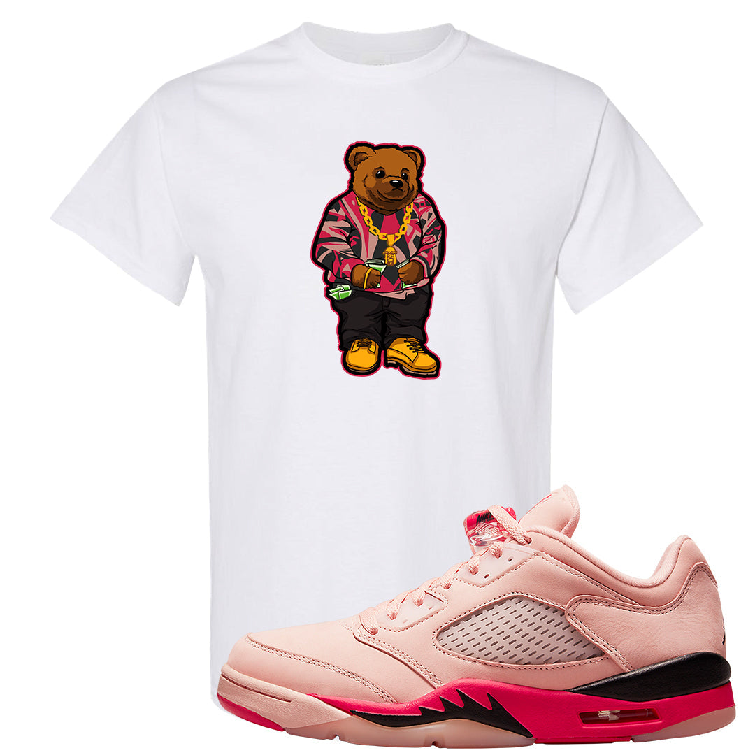 Arctic Pink Low 5s T Shirt | Sweater Bear, White
