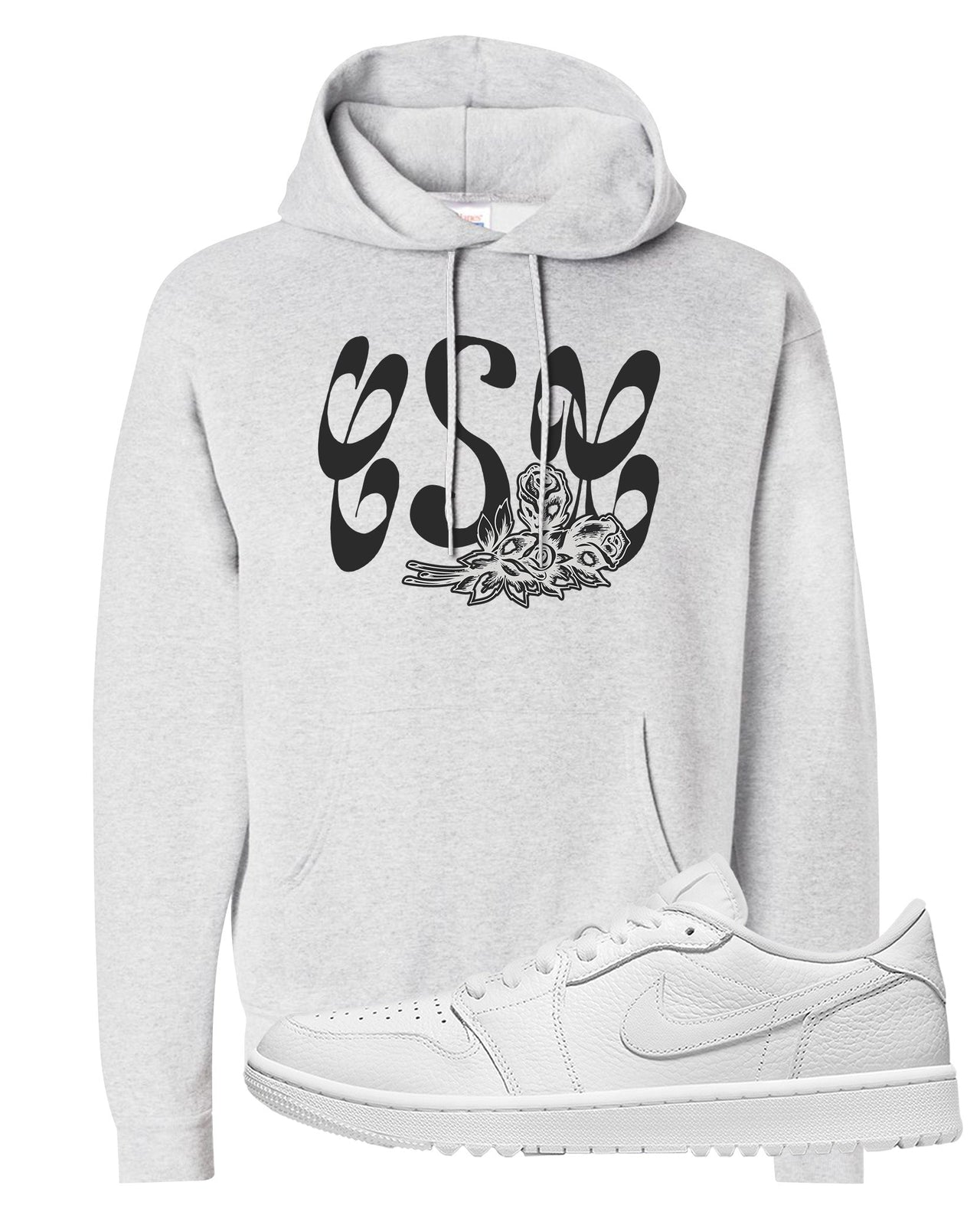 Triple White Golf Low 1s Hoodie | Certified Sneakerhead, Ash