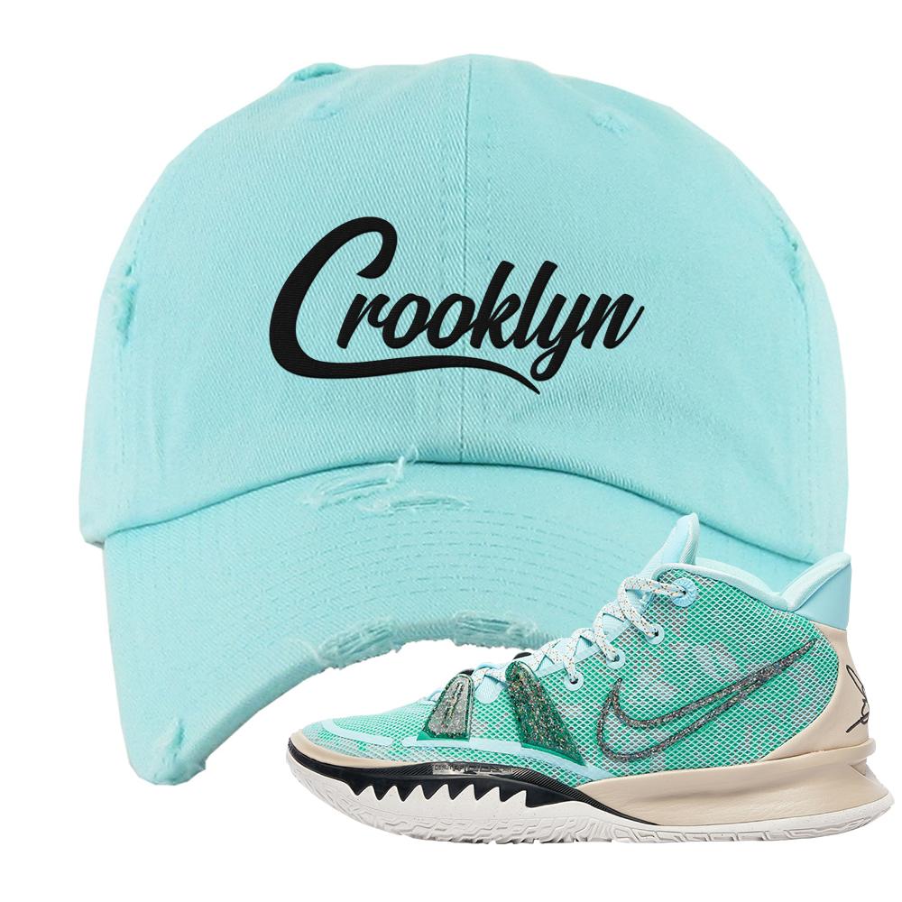 Copa 7s Distressed Dad Hat | Crooklyn, Diamond Blue