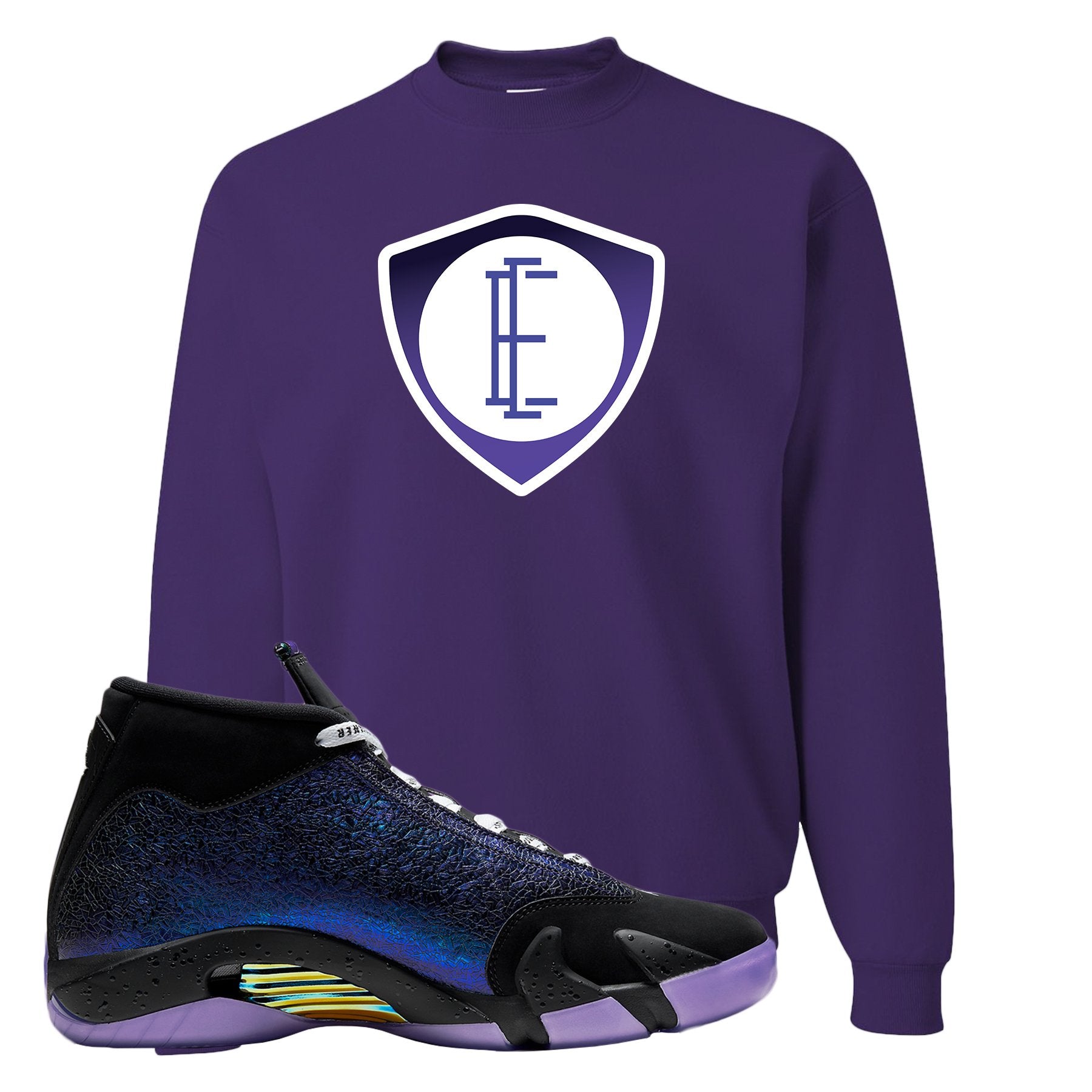 Doernbecher 14s Crewneck Sweatshirt | E Shield, Purple