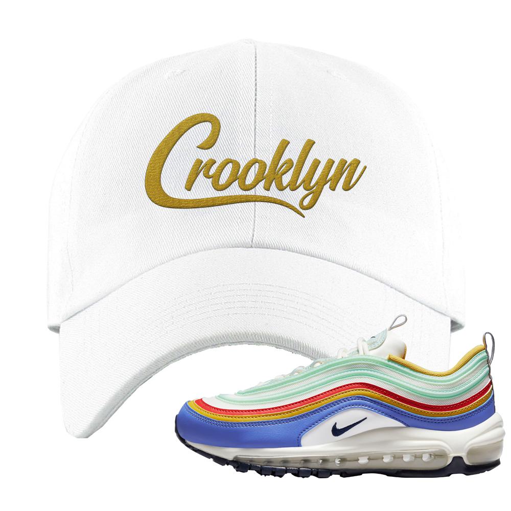 Multicolor 97s Dad Hat | Crooklyn, White
