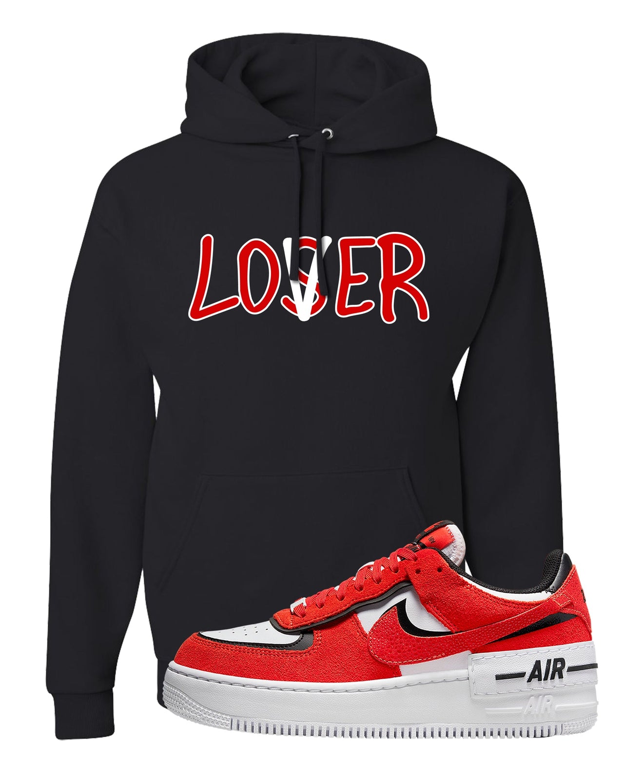 Shadow Chicago AF 1s Hoodie | Lover, Black