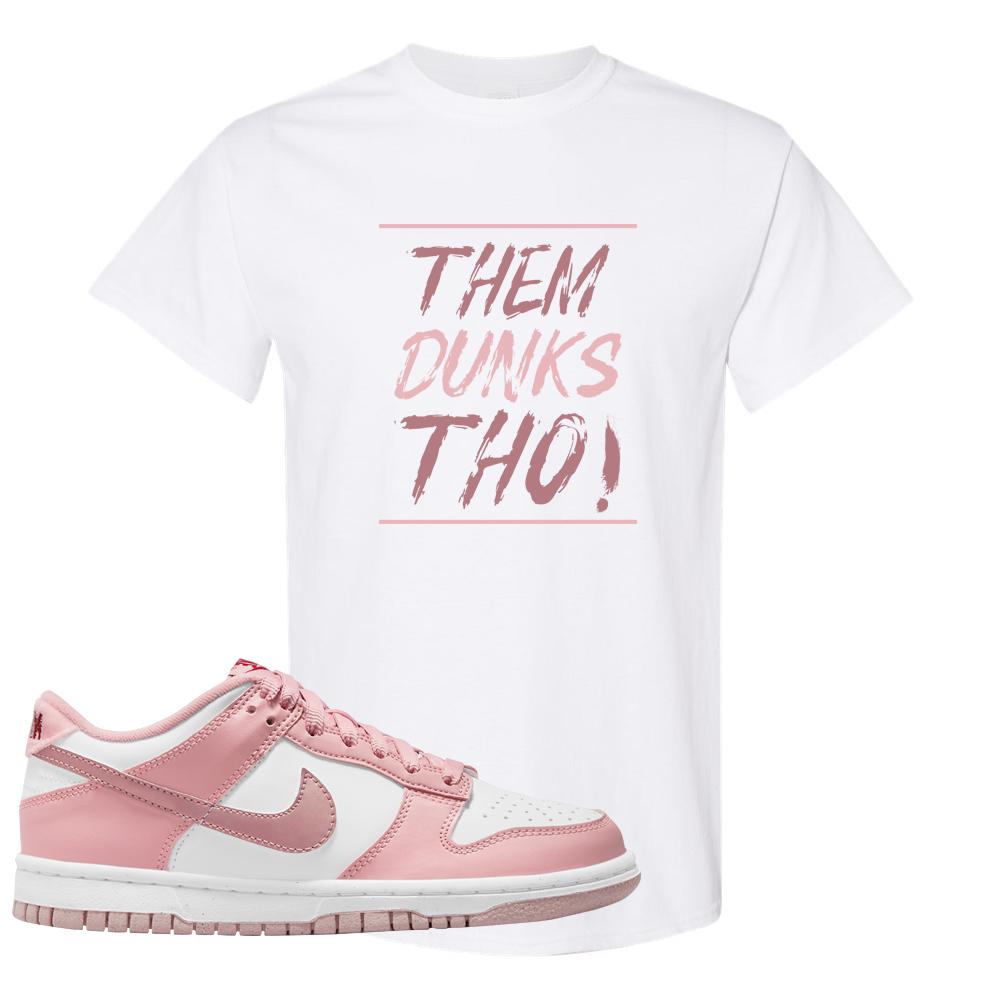 Pink Velvet Low Dunks T Shirt | Them Dunks Tho, White