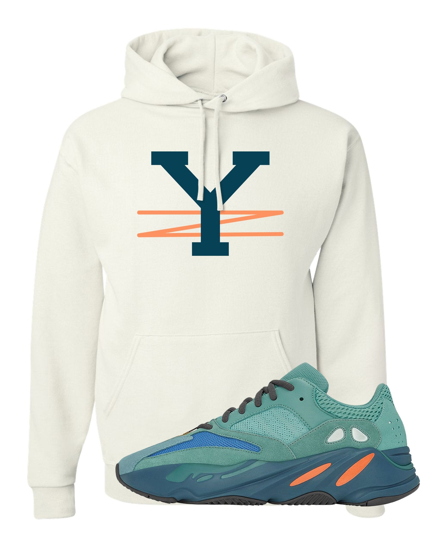 Faded Azure 700s Hoodie | YZ, White
