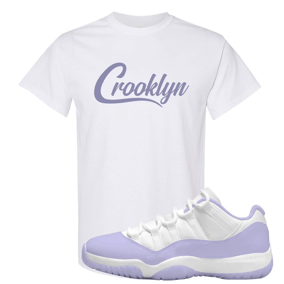 Pure Violet Low 11s T Shirt | Crooklyn, White