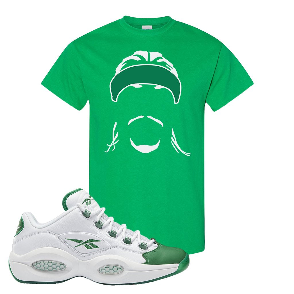 Question Low Green Toe T Shirt | Headband Cornrows, Kelly Green