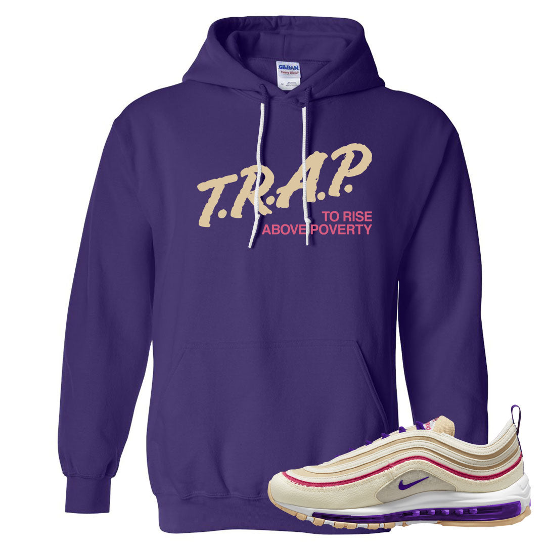 Sprung Sail 97s Hoodie | Trap To Rise Above Poverty, Purple