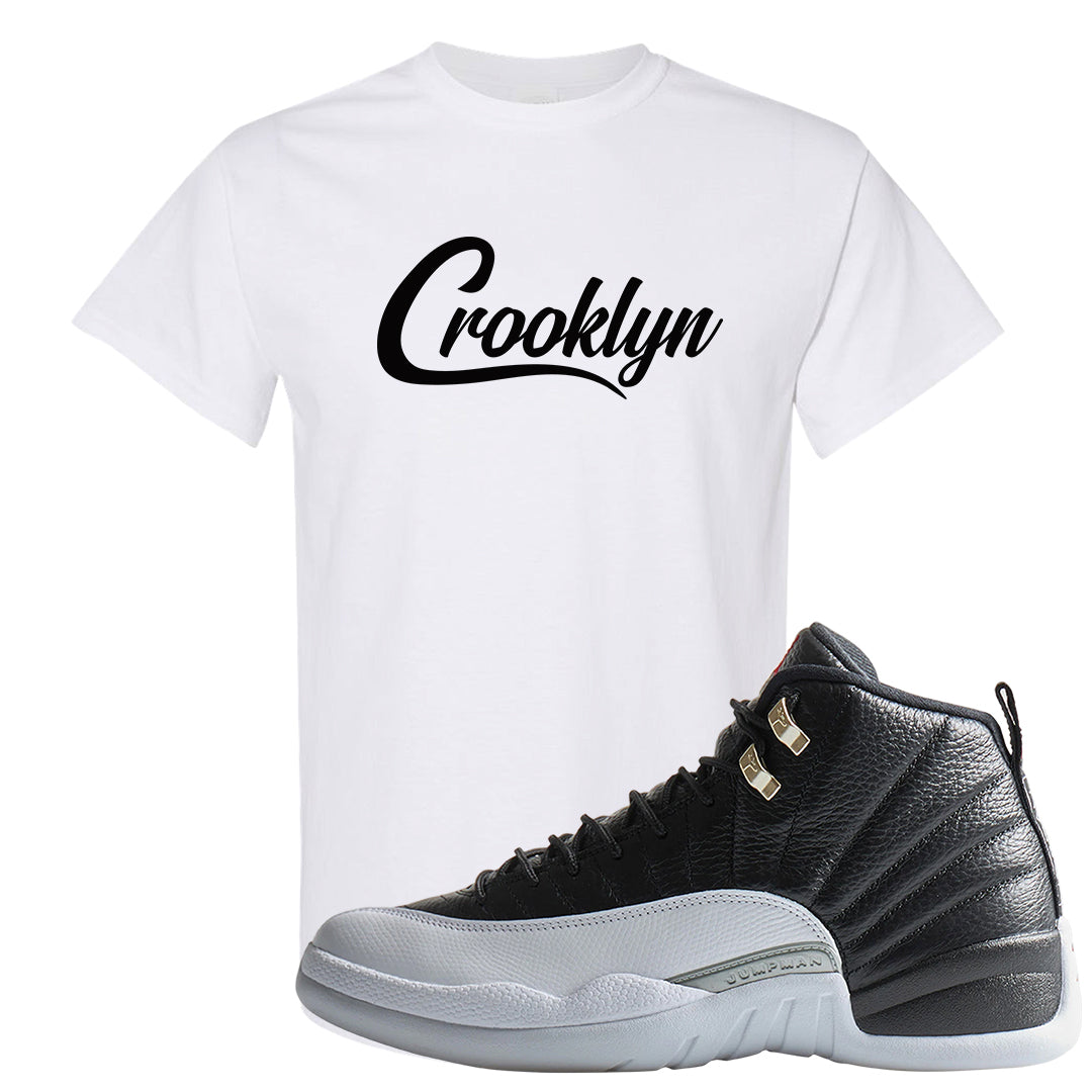Playoff 12s T Shirt | Crooklyn, White