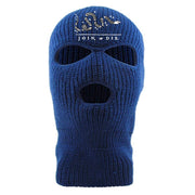 Join Or Die Snake Royal Blue 3 Hole Ski Mask