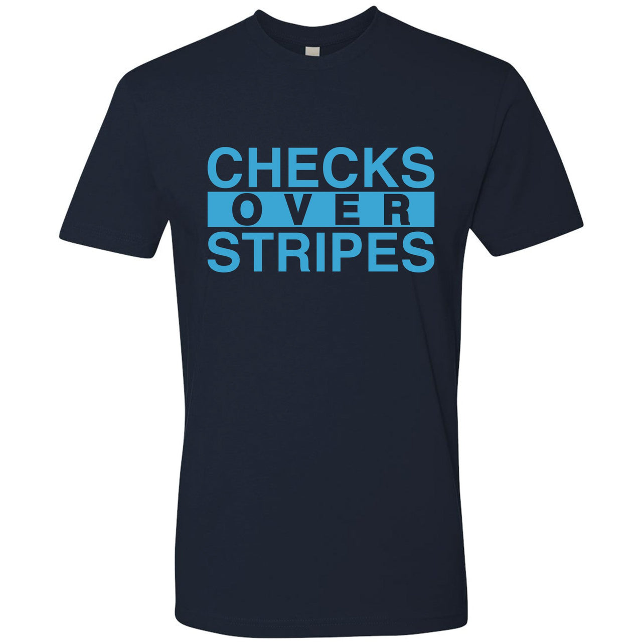 UNC All Star Pearl Blue 9s T Shirt | Checks Over Stripes, Navy