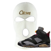 Bordeaux 6s Ski Mask | Chiraq, White