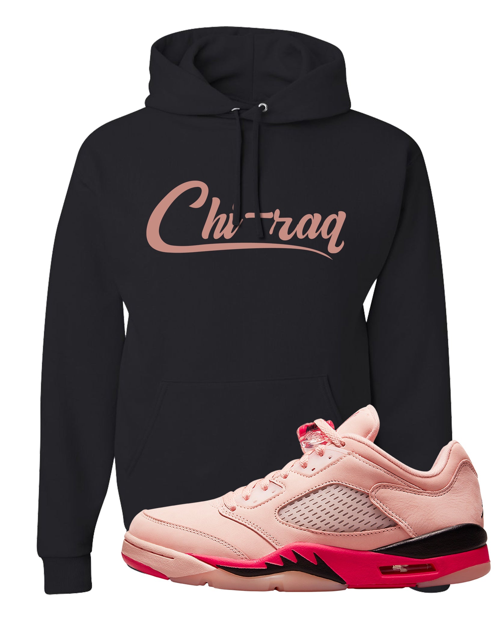 Arctic Pink Low 5s Hoodie | Chiraq, Black