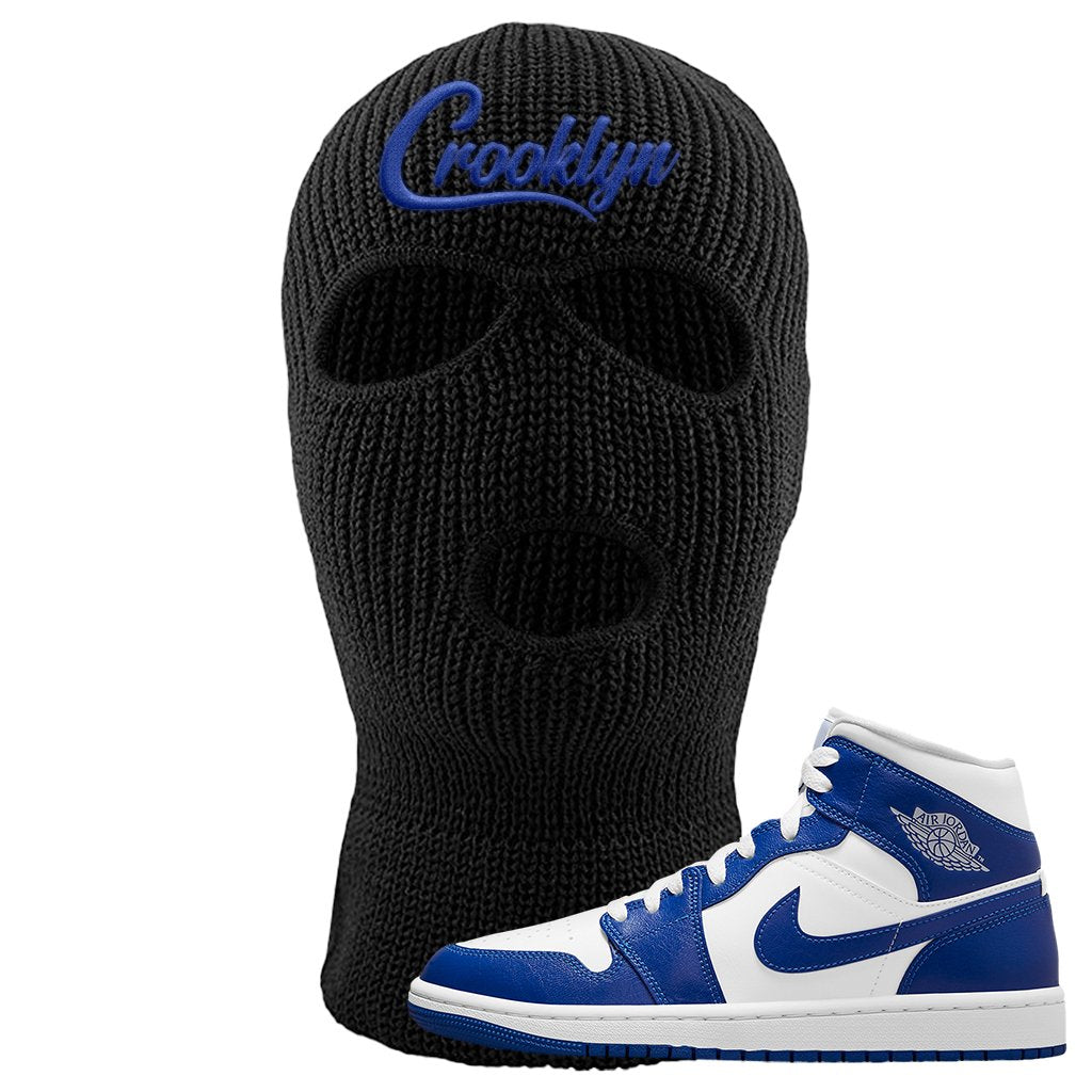 Air Jordan 1 Mid Kentucky Blue Ski Mask | Crooklyn, Black