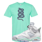 Mint Foam 6s T Shirt | Coiled Snake, Mint