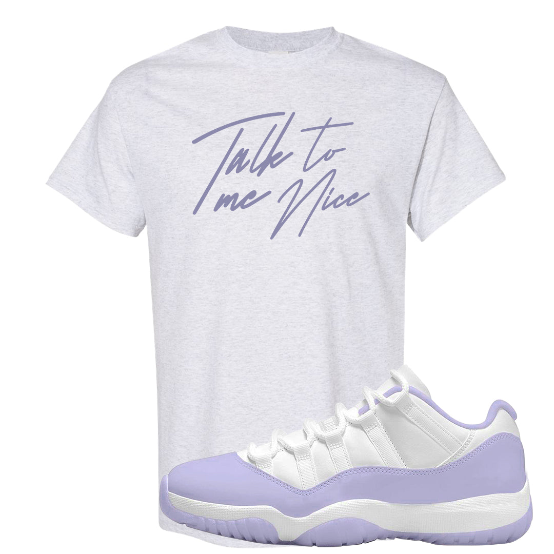 Pure Violet Low 11s T Shirt | Talk To Me Nice, Ash