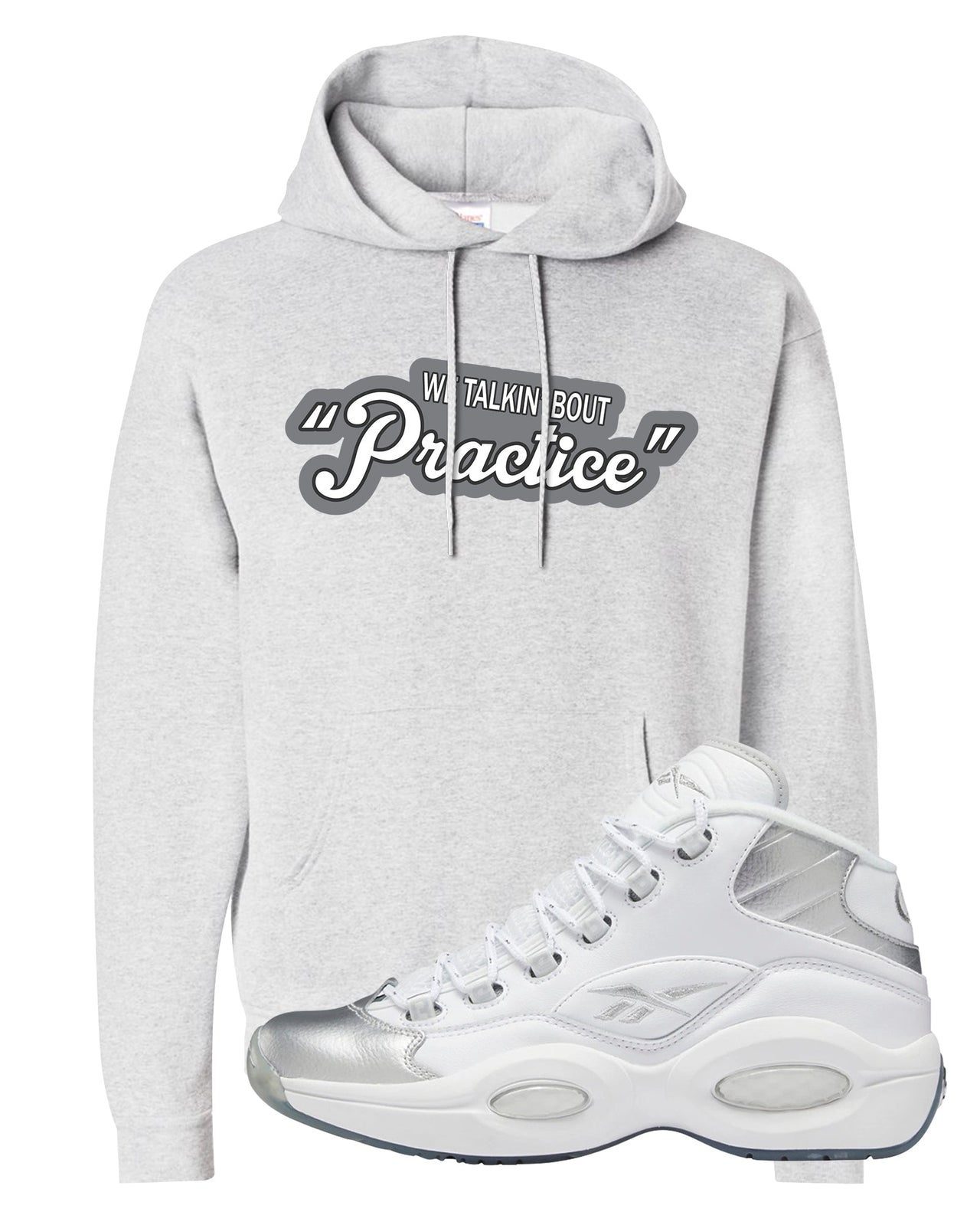25th Anniversary Mid Questions Hoodie | Talkin' Bout Practice, Ash