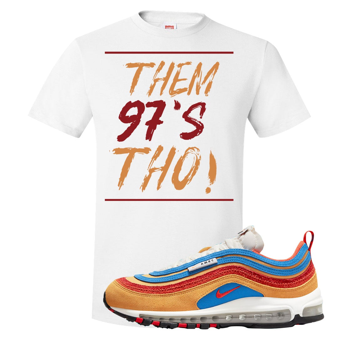 Tan AMRC 97s T Shirt | Them 97's Tho, White