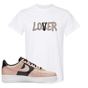 Air Force 1 Low Bling Tan Leather T Shirt | Lover, White